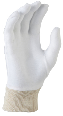 MAXISAFE GLOVES INTERLOCK POLY/COTTON KNITTED WRIST SM 